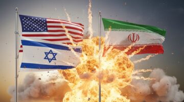 Ilustrasi AS dan Israel Bombardir Iran