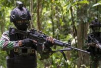 Ilustrasi prajurit TNI kontak tembak dengan KKB di Kabupaten Maybrat, Papua Barat Daya