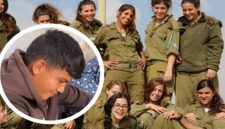 Foto Kolase – Ahmed al-Helou dan ilustrasi 10 tentara wanita Israel (Ist)