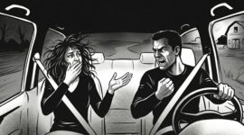 Ilustrasi cekcok dalam mobil