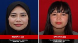 Dua wanita yang masuk Daftar Pencarian Orang (DPO) kasus narkoba ditampilkan oleh Bareskrim Polri sebagai bagian dari upaya pencarian tersangka pengendali jaringan sabu di Makassar.