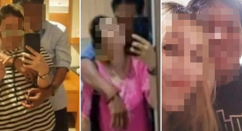 Sejumlah foto beredar di media sosial memperlihatkan kebersamaan pria yang diduga oknum anggota DPRD Enrekang dengan seorang perempuan, yang kemudian dikaitkan dengan video viral (Foto kolase).