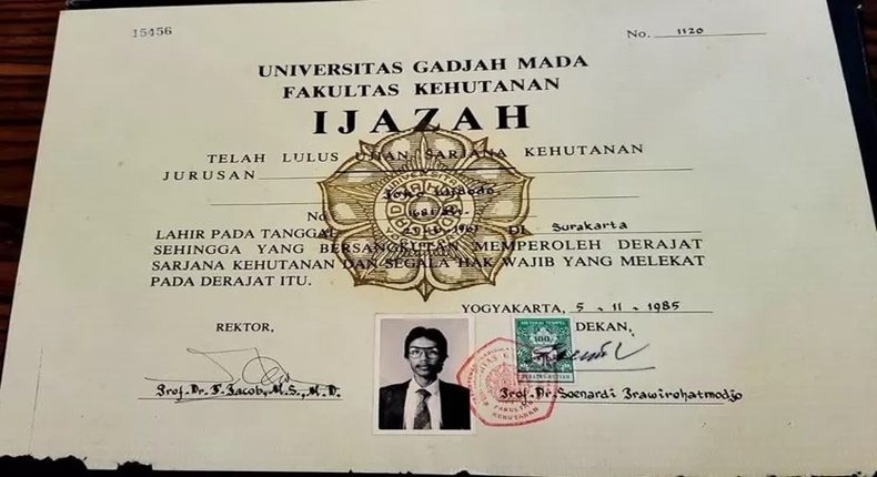 Ijazah Presiden ke-7 RI Joko Widodo (Jokowi)