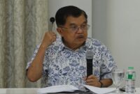 Jusuf Kalla saat konferensi pers terkait polemik ceramah di Jakarta (Ist)
