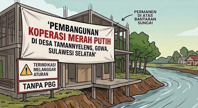 Ilustrasi Pembangunan Koperasi Merah Putih di Desa Tamanyeleng Tanpa PBG, Terindikasi Melanggar Aturan