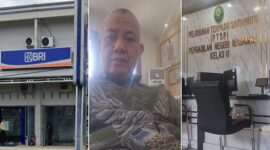 Foto Kolase – BRI Masamba, Kuasa Huku Rohani Woja, RUslan, SH, M.Si, dan PTSP Pengadilan Negeri Masamba Kelas II