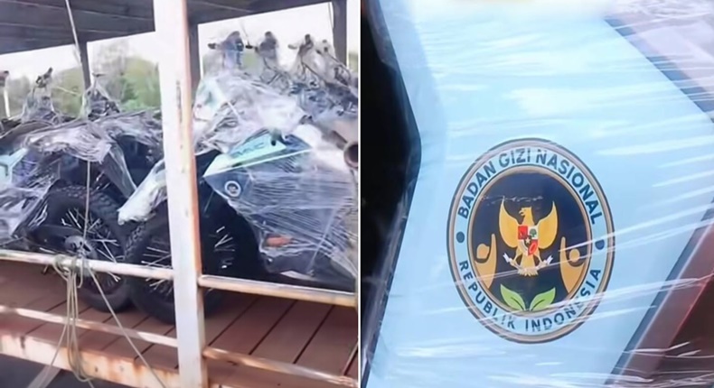 Foto Kolase – Motor listrik berlogo Badan Gizi Nasional (BGN) viral.