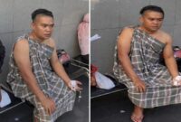 Sekuriti Ramayana menjadi korban penikaman oleh juru parkir saat kegiatan CFD di Boulevard Makassar. (Foto kolase).