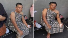 Sekuriti Ramayana menjadi korban penikaman oleh juru parkir saat kegiatan CFD di Boulevard Makassar. (Foto kolase).