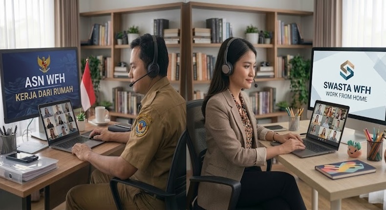 Ilustrasi Work From Home