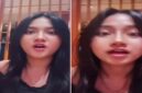Tangkapan layar video viral sosok perempuan berinisial L terkait kasus komentar rasis yang telah diperjelas menggunakan teknologi AI.