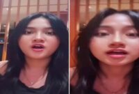 Tangkapan layar video viral sosok perempuan berinisial L terkait kasus komentar rasis yang telah diperjelas menggunakan teknologi AI.