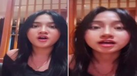 Tangkapan layar video viral sosok perempuan berinisial L terkait kasus komentar rasis yang telah diperjelas menggunakan teknologi AI.