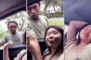 Tangkapan layar video viral yang memperlihatkan interaksi antara wanita dalam mobil dan pedagang cilok keliling yang ramai dibahas warganet di media sosial. (Foto kolase)