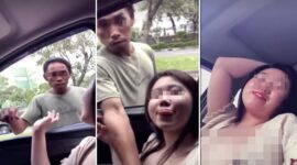 Tangkapan layar video viral yang memperlihatkan interaksi antara wanita dalam mobil dan pedagang cilok keliling yang ramai dibahas warganet di media sosial. (Foto kolase)