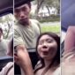 Tangkapan layar video viral yang memperlihatkan interaksi antara wanita dalam mobil dan pedagang cilok keliling yang ramai dibahas warganet di media sosial. (Foto kolase)