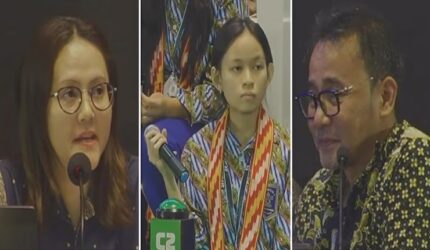 Momen perdebatan antara dewan juri dan peserta SMAN 1 Pontianak dalam final LCC Empat Pilar MPR RI Kalimantan Barat yang viral di media sosial usai polemik penilaian jawaban peserta. (Foto kolase)
