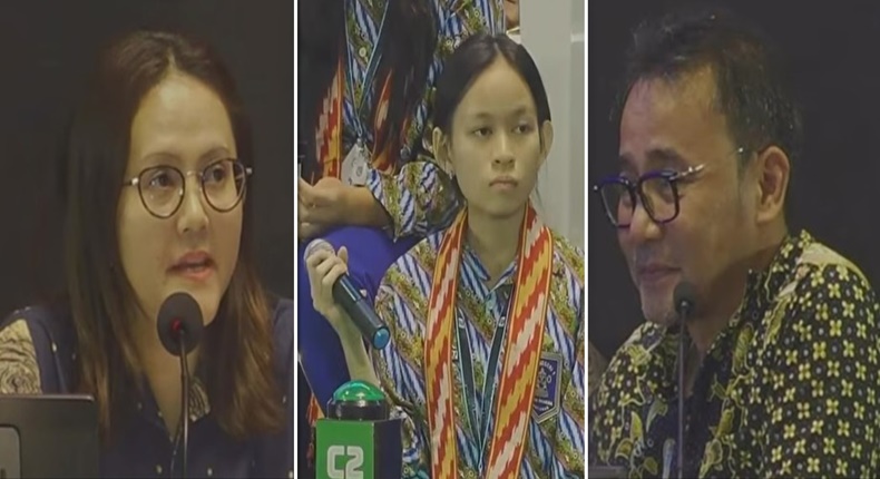Momen perdebatan antara dewan juri dan peserta SMAN 1 Pontianak dalam final LCC Empat Pilar MPR RI Kalimantan Barat yang viral di media sosial usai polemik penilaian jawaban peserta. (Foto kolase)