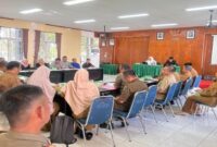 Ketua Komisi I DPRD Luwu Utara, Hj. Megawati Jamal, S.Kom bersama jajaran komisi saat memimpin RDP dengan sejumlah SKPD membahas rendahnya realisasi serapan anggaran Triwulan I tahun 2026.