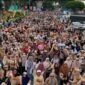 Ribuan warga dari berbagai penjuru wilayah hadir untuk mengikuti jalan sehat 