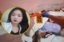 Petugas saat mengevakuasi jenazah Kirie Stephania Ronting dari kamar kosnya di Jalan Tidung Mariolo, Makassar.