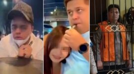 Tangkapan layar video viral yang memperlihatkan oknum polisi berinisial Kompol DK saat diduga menggunakan vape, hingga akhirnya menjalani pemeriksaan dan ditempatkan di Patsus oleh Bid Propam Polda Sumut. (Foto kolase).