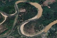 Kondisi aliran sungai di kawasan Ulu Rawas, Muratara, Sumatera Selatan, yang disorot dalam isu aktivitas tambang emas ilegal (PETI) dan ancaman kerusakan lingkungan.