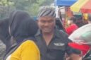 Tangkapan layar video oknum tukang bentor yang menyamar menjadi jukir liar di lokasi CFD Jalan Boulevard, Makassar, Minggu (10/5/2026).