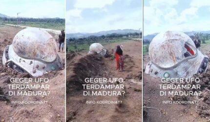 Heboh, Objek Misterius Mirip UFO Mendarat di Madura, Netizen: “Wah, Ini Bezita”