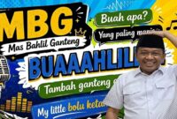 Caption lagu “Mas Bahlil Ganteng” yang viral di media sosial dan menarik perhatian Menteri ESDM Bahlil Lahadalia. (Visual AI)