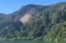 Detik-detik longsor di lereng pegunungan Danau Holon, Filipina, pascagempa 7,8 M pada Senin (8/6/2026)