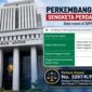 Ilustrasi Gedung Mahkamah Agung RI dipadukan dengan tangkapan layar Sistem Informasi Penelusuran Perkara (SIPP) PN Maros yang menampilkan data perkara perdata yang kini berproses di tingkat kasasi.