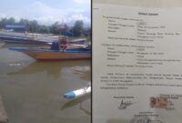 Aktivitas nelayan serta dokumen surat kuasa pengambilan solar subsidi di SPBU Bunga Didi. (Foto kolase)