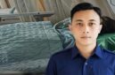Foto profil pelaku (kanan) yang kini menjadi DPO, disandingkan dengan ilustrasi kondisi korban yang terbaring di tempat tidur setelah tiga tahun disekap dan disiksa