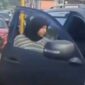 Tangkapan layar video memperlihatkan pengemudi mobil Pajero yang terlibat cekcok dengan petugas Dinas Perhubungan (Dishub) Makassar di Jalan Letjen Hertasning, Rabu (3/6/2026).