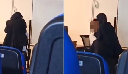 Tangkapan layar video yang diduga memperlihatkan dua mahasiswa Universitas Airlangga (Unair) terlibat tindakan asusila (foto kolase).