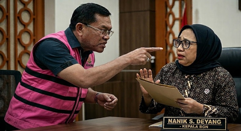 Ilustrasi Sony Sonjaya dan Nanik S Deyang (Visual AI)