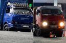 Truk pelangsir dengan tandon besar diduga leluasa menguras solar subsidi di SPBU Ujung Bulu menggunakan modus barcode ganda (Foto kolase)