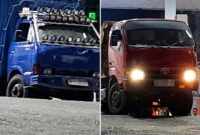 Truk pelangsir dengan tandon besar diduga leluasa menguras solar subsidi di SPBU Ujung Bulu menggunakan modus barcode ganda (Foto kolase)