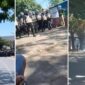 Situasi ricuh saat eksekusi lahan di Kompleks Aditarina, Jalan Borong Raya, Makassar, Selasa (21/7/2026). Aparat gabungan dengan kendaraan taktis (rantis) dan tameng anti-huru-hara dikerahkan untuk menembus blokade warga yang melakukan perlawanan dengan batu, petasan, dan gas air mata. (Foto kolase).