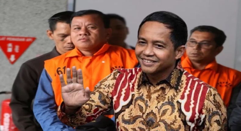 Bupati Kuansing Suhardiman Amby usai terjaring OTT KPK dan Menteri Kehutanan Raja Juli Antoni (foto kolase).