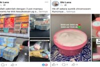 Tangkapan layar akun facebook owner Dhi Lana (Foto kolase)