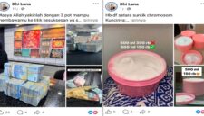Tangkapan layar akun facebook owner Dhi Lana (Foto kolase)