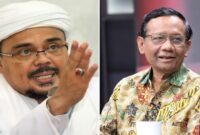 Habib Rizieq Shihab dan Mahfud MD (Foto kolase)