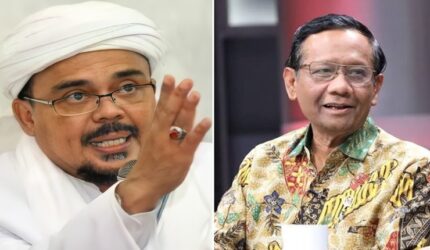 Habib Rizieq Shihab dan Mahfud MD (Foto kolase)
