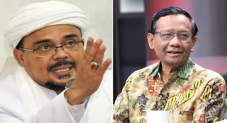Habib Rizieq Shihab dan Mahfud MD (Foto kolase)