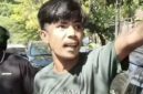 Tangkapa layar video pria diduga juru parkir liar saat terlibat adu mulut dengan pengendara mobil di Jalan Sungai Tangka, Makassar. Polisi masih memburu terduga pelaku.