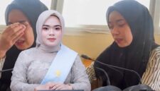 Ketua DPRD Bone, Andi Tenri Walinonong (depan) dan korban penganiayaan Yuli Novitasari. (Foto kolase)