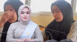 Ketua DPRD Bone, Andi Tenri Walinonong (depan) dan korban penganiayaan Yuli Novitasari. (Foto kolase)