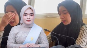 Ketua DPRD Bone, Andi Tenri Walinonong (depan) dan korban penganiayaan Yuli Novitasari. (Foto kolase)